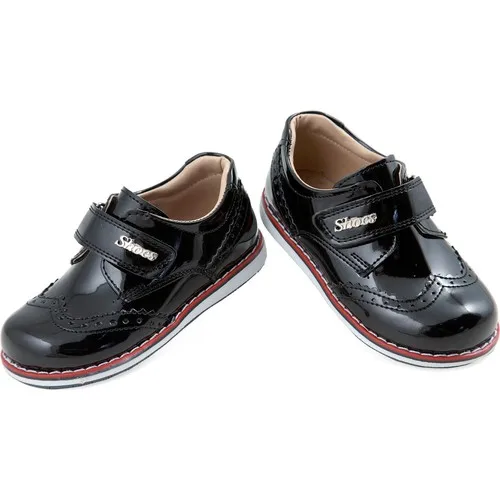 

Captain Junior Male Child Bright Black Casual Shoes Four Seasons Put On Orthopedic Soft Slip-Resistant Outsole Foot Suitable for Health