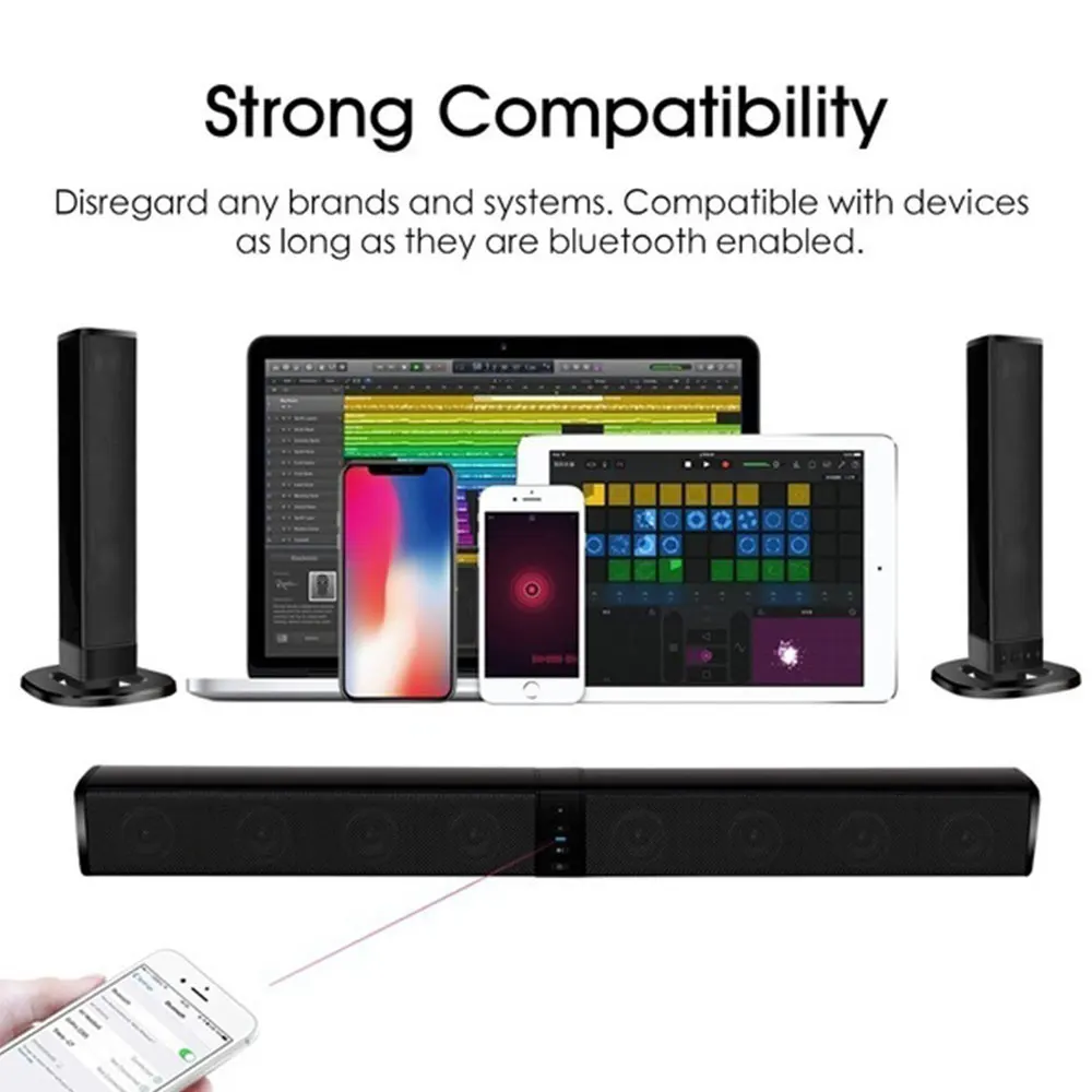 Беспроводная Bluetooth Звуковая Панель стерео колонки Hifi домашний кинотеатр тв