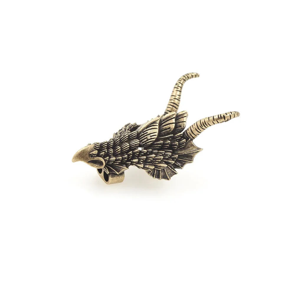 CZ Микро-паве животных бусы Мифическая голова дракона Заполнитель Ретро браслет для мужчин DIY Маленькие ювелирные аксессуары 40.5x20x15 мм.