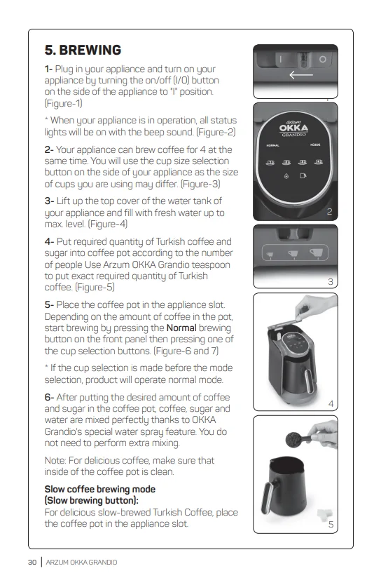 Arzum Okka Grandio Automatic Turkish Coffee Maker | Turkish Coffee Machine| coffee maker portable