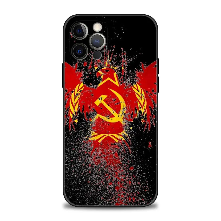 Чехол для телефона с российским флагом гербом iPhone 11 12 13 14 Pro Plus 7 8 SE XR XS Max 6 6s мягкий