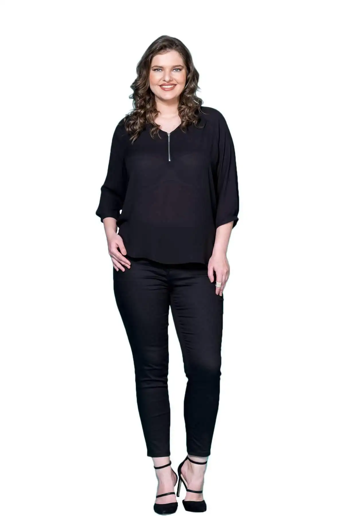 Рисунок 3 - Блузка на молнии с круглым вырезом