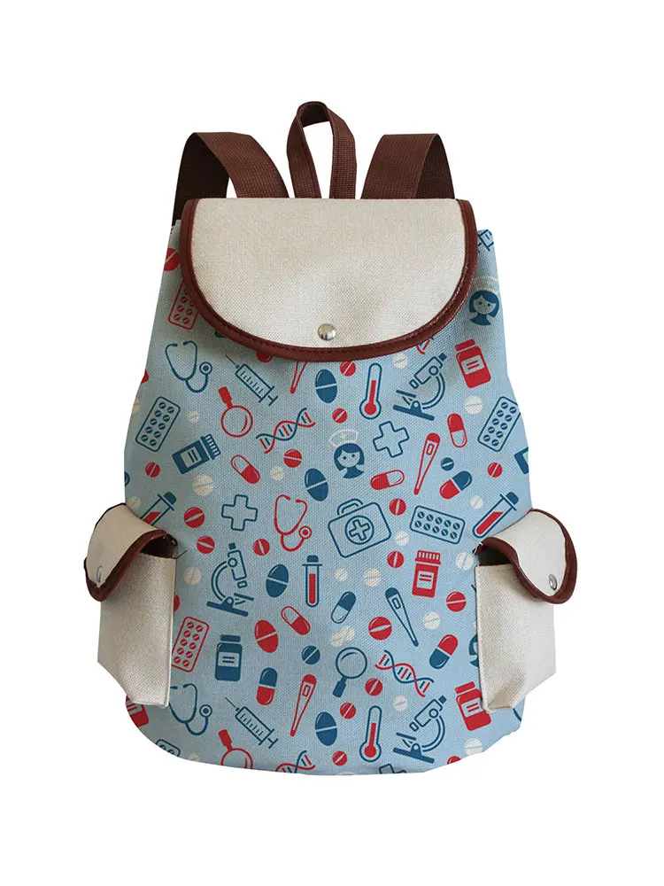 

All-Match Nurse Printed Computer Backpack Outdoors Travel Packs Adult Softback Bag Practical Large Men's Bags Cheap Women's Bag