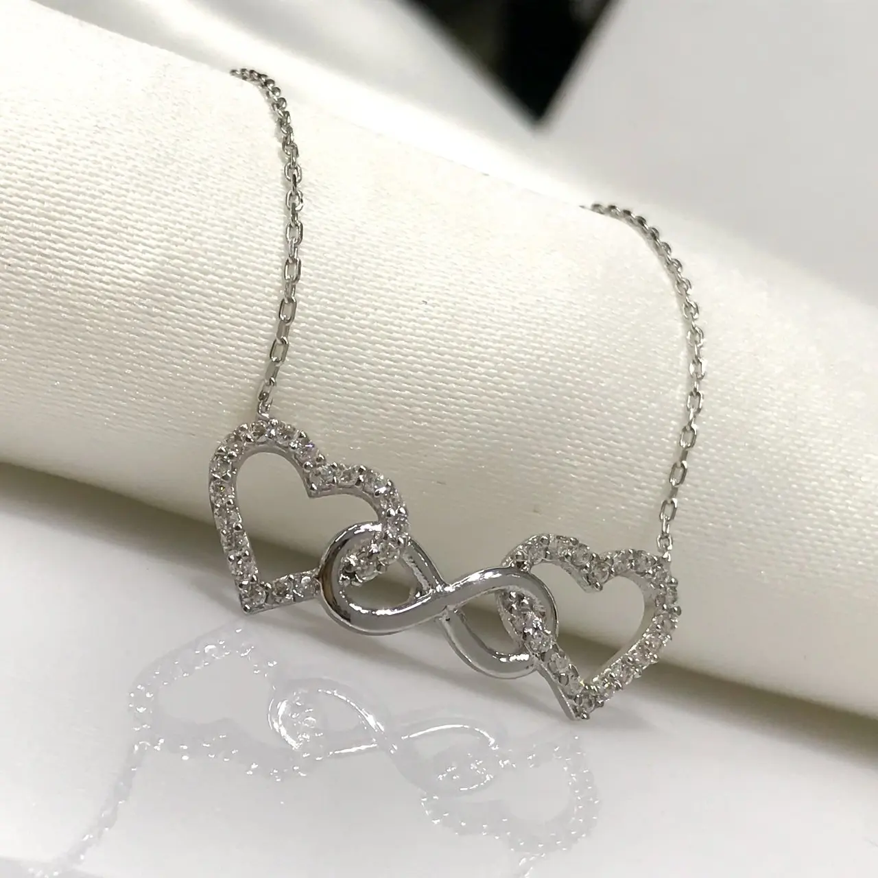 Новое серебряное ожерелье в виде сердца бесконечности от AliExpress RU&CIS NEW