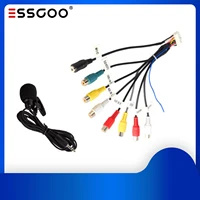 rca cable for essgoo android car radio to connect microphone subwoofer 3 5mm mic