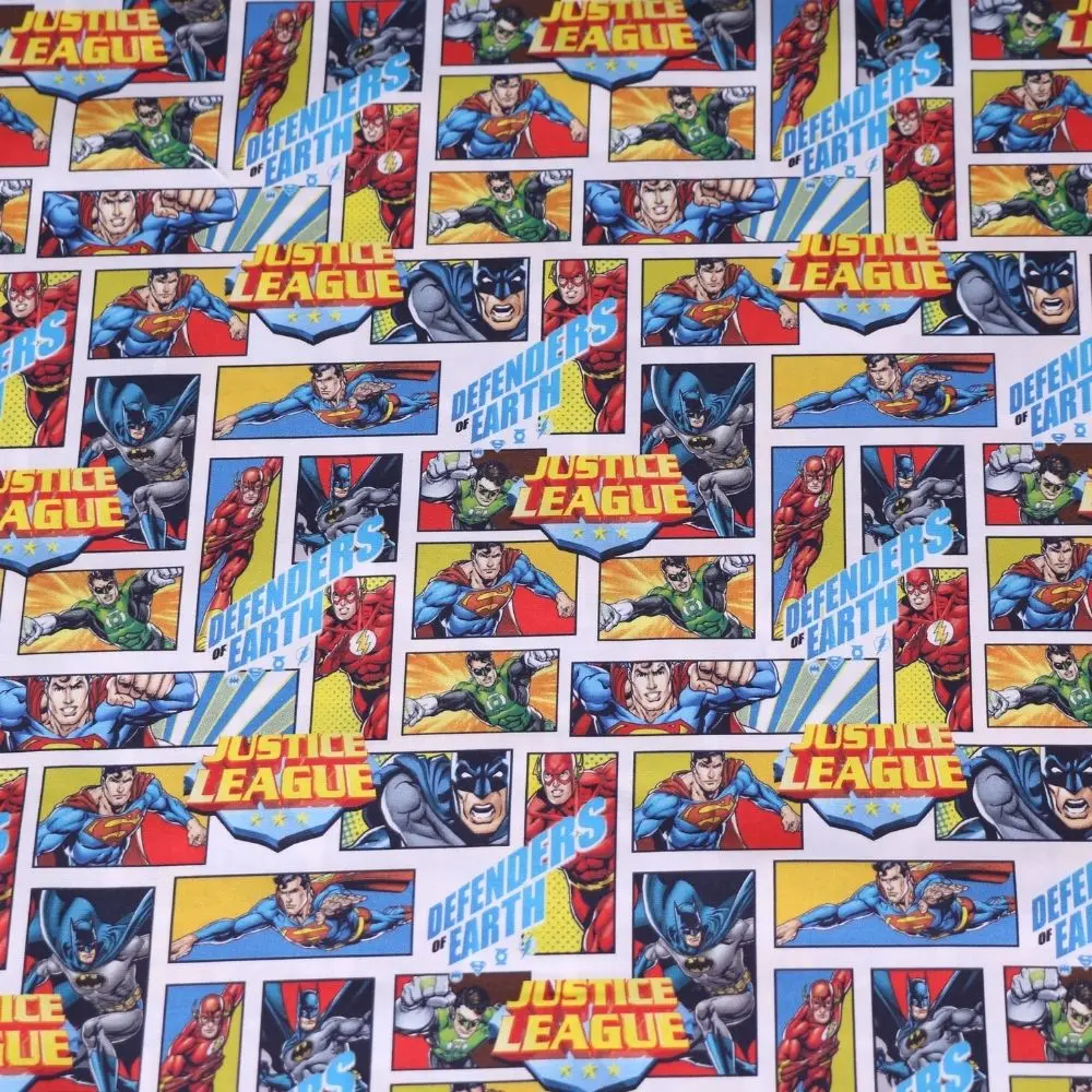 Тканевая Лига справедливости. 100% хлопок высшего качества. Ширина 140 см. Хлопковая