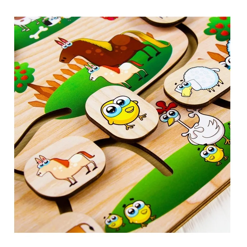 Лабиринт на ферме логический лабиринт животные |