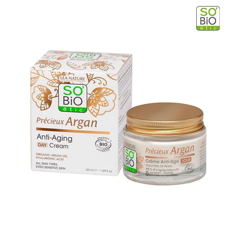 SO’BIO etic этик Дневной крем для лица &quotАНТИ-ЭЙДЖ&quot &quotДРАГОЦЕННАЯ АРГАНА&quot 50 мл |
