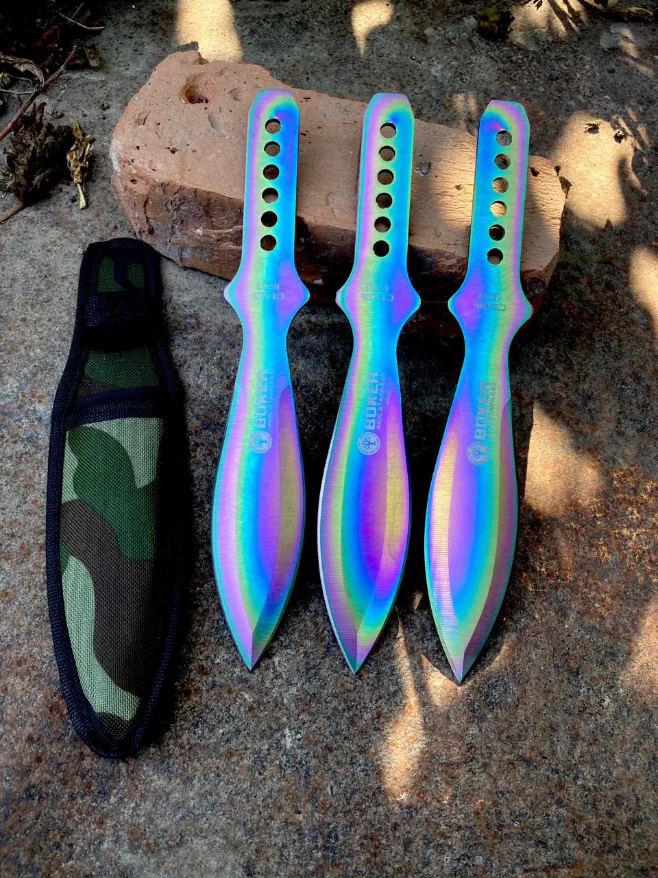 Ножи метательные 3 шт в комплекте чехле для метания |