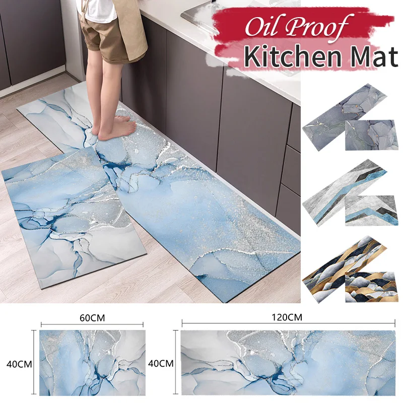 

Fashion Kitchen Mat Oil Proof Toilet Bathroom Rugs Quick Drying Variety of Styles Modern Simple Style Non Slip Easy Clean Mats
