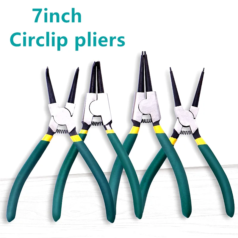 Citop 7 дюймов внешние внутренние прямые/изогнутые плоскогубцы профессиональные внешние прямые стопорные кольца щипцы инструменты аксессуары