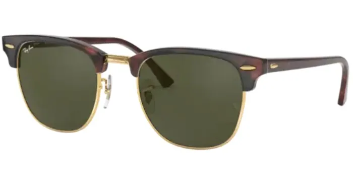 

Rayban Clubmaster 3016 W0366 51 Vintage Sunglasses Brown Frame G-15 Green Lenses Unisex Sunglasses 2021