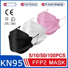 5100 шт., маски для взрослых, черныебелые, KN95