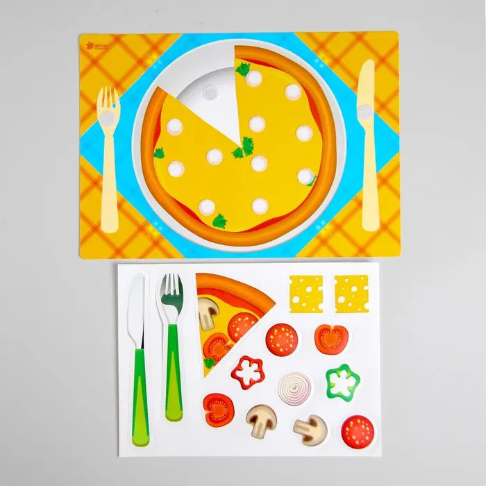 Игра на липучках конструктор Пицца Весёлые липучки МИНИ 14 деталей | Игрушки и