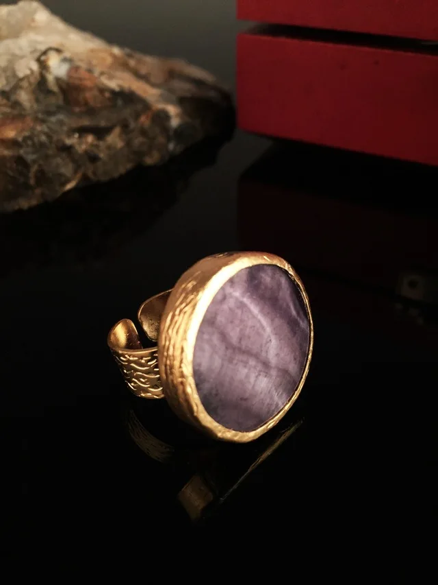 

Dr Stone Natural Stone Women 'S Pearl Stone Gold Plated Ring XKRB41 372884571