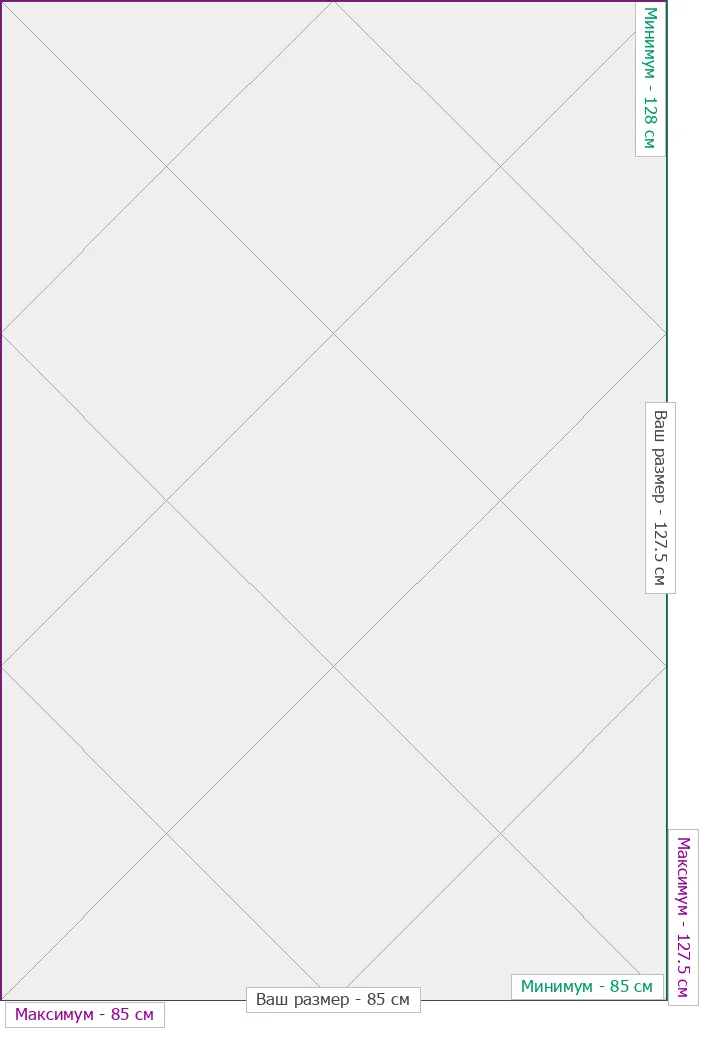 Панно 85х127 5 см из зеркальной плитки 30х30 с фацетом 10 мм |