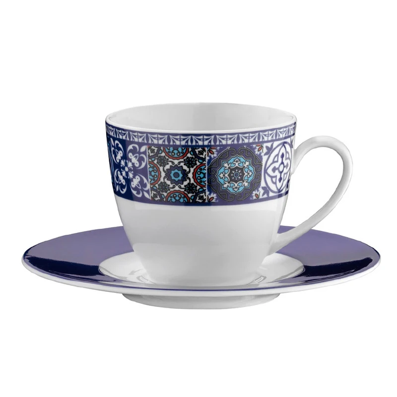 

Kutahya Porcelain 9429 Pattern 6 Person Coffee Cup Set Turkish Coffee Espresso Made in Turkey %100 Original