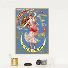 Картина на холсте с изображением акробата над луной, винтажная картина, французский античный цирк, иллюстрация, Настенная картина, домашний декор