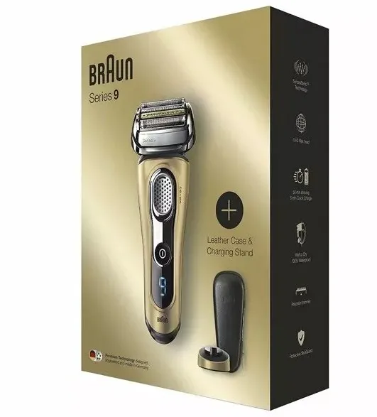 

Braun Series 9 9299s Erkek Folyo Tra Makinesi, Islak ve Kuru, Deri Seyahat Klf ile - Altn Rengi