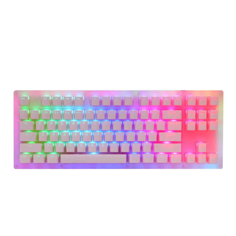 

AKKO Sakura 87 клавиш RGB Проводная Механическая клавиатура акриловый прозрачный чехол PBT пудинг клавиши для игр/Mac/Win переключатель Gateron