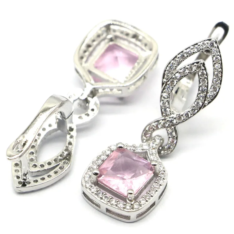 33x12 мм Юбилей создан розовый малиновый родолит белый циркон женские ювелирные