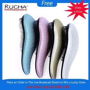 Расческа с волшебной ручкой, Антистатическая Массажная щетка для волос, распутывающая, для душа, массажная расческа; Массажка, инструмент для укладки волос