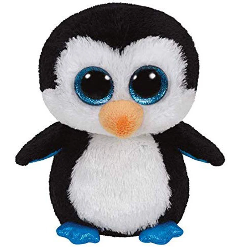 Ty Big Eyes плюшевая игрушка кукла Waddle Черный Пингвин 15 см