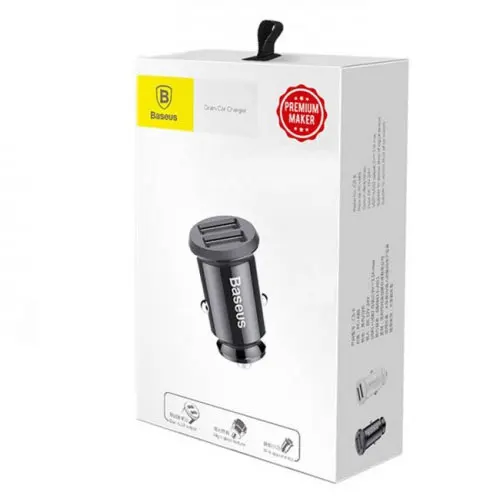 Автомобильное зарядное устройство Baseus Circular Plastic A+A 30W Dual QC3.0 Quick Car Charger Black (CCALL-YD01) |