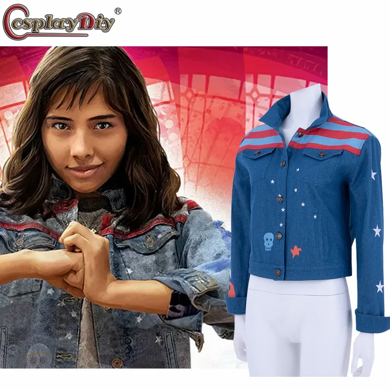 

Cosplaydiy доктор Стефан Винсент странный Косплей супер леди герой Косплей женщина куртка джинсовое пальто Хэллоуин вечевечерние Топ наряды