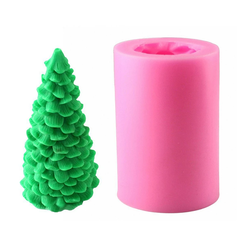 

Silicone DIY Mold for Candle Soap DIY Christmas Tree Candle Mold Crafts Baking Tools Aromatherapy Candle Molds Home Decoration