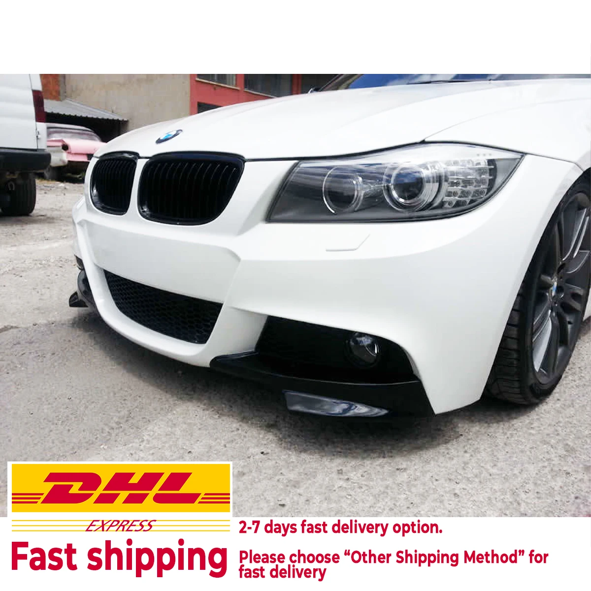 Сплиттер для переднего бампера BMW E90 M Tec 3 Series 2004 2005 2006 2007 2008 2009 2010 2011 2012 глянцевый