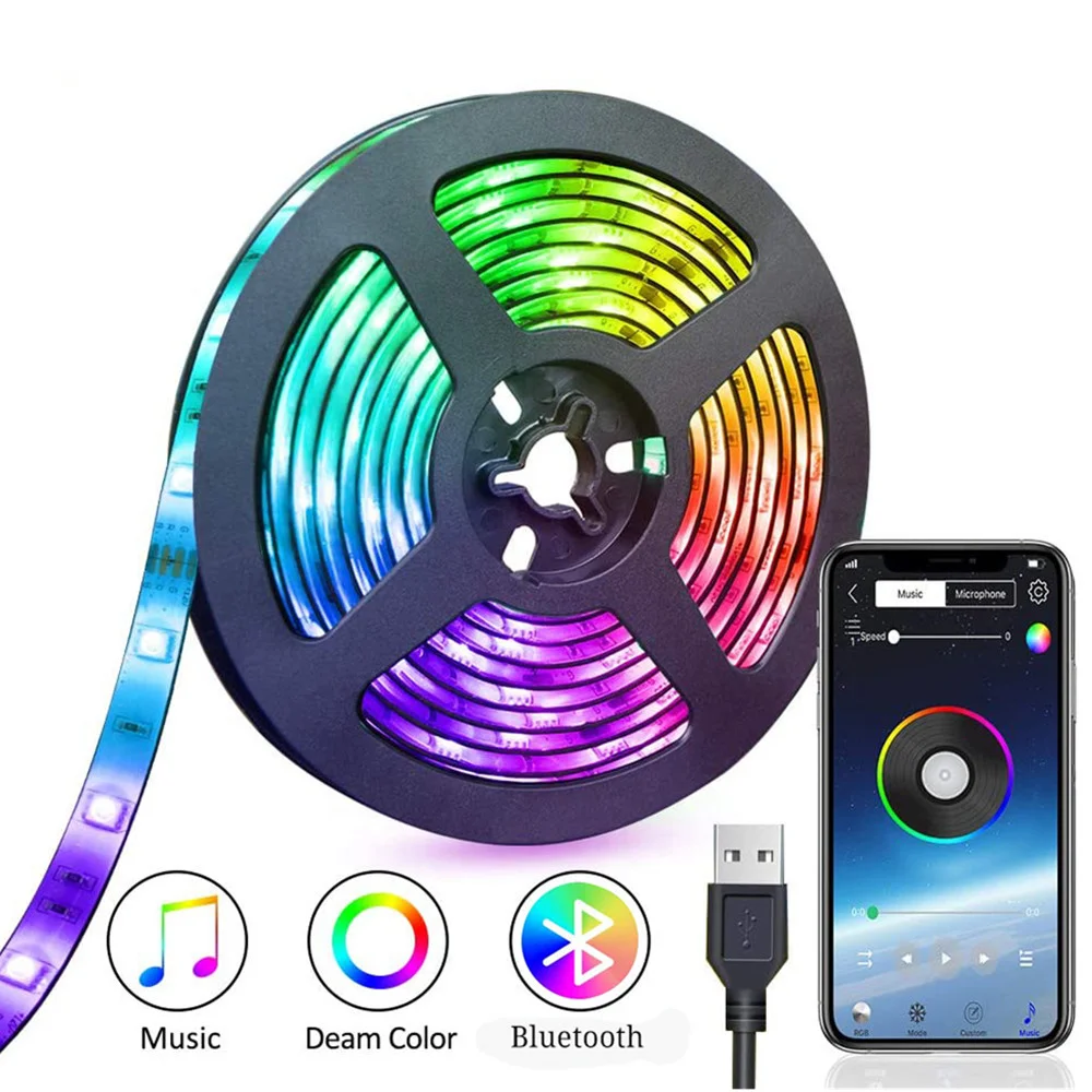 1 м 2 3 4 5 ТВ светильник ка светодиодная полоса Bluetooth USB В музыкальсветильник 5050SMD