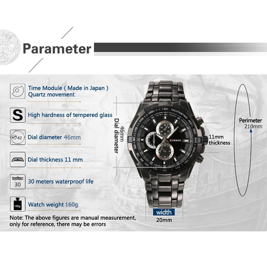 

Cusoul Men Fashion Watches Quartz Watches Casual Wristwatches 30M Waterproof Watches Calendar Watches Stainless Steel
