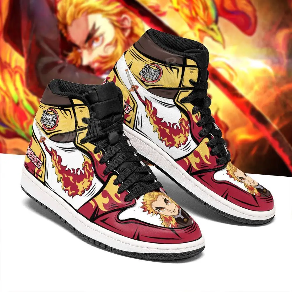 

Rengoku Sneakers Fire Skill Demon Slayer Anime Shoes Fan Gift Idea