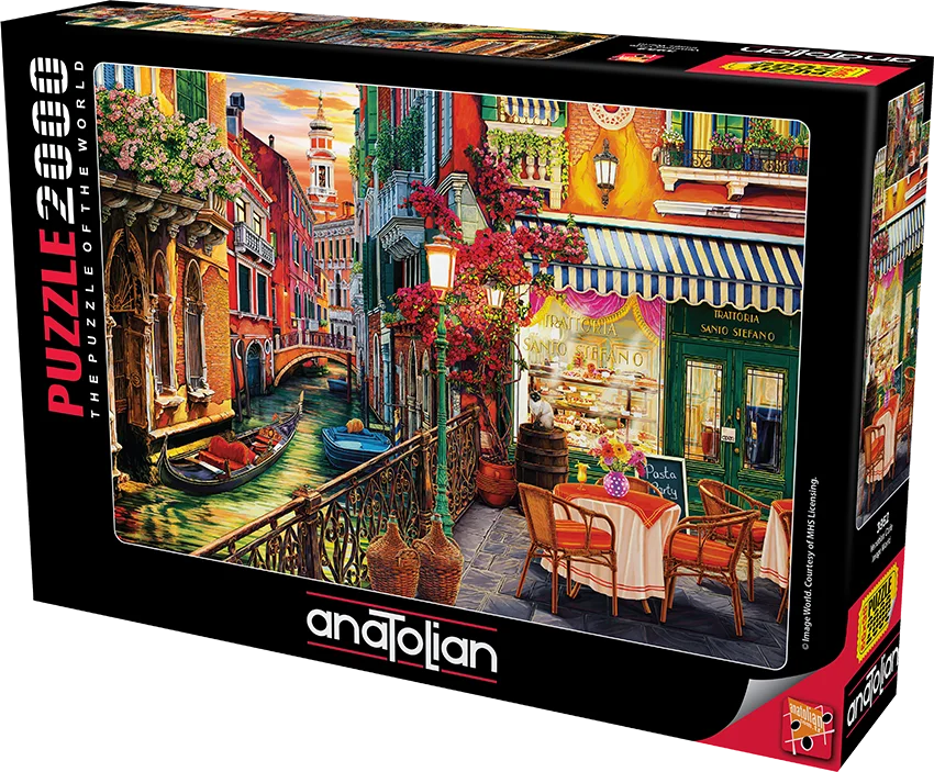 

Venetian Cafe 2000 Piece Jigsaw Puzzle Paper Jigsaw Puzzle Educational Akıl Intelligence Game Holiday Decoration Table Gift 96x66 Cm horizontal