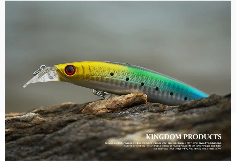Королевство рыболовные приманки Minnow для соленой воды, моря воблеры Jertbait искусственная, жесткая, для рыбалки приманки 125 мм 23 г подойдут для морского окуня малогабаритная управляемая модель 5354