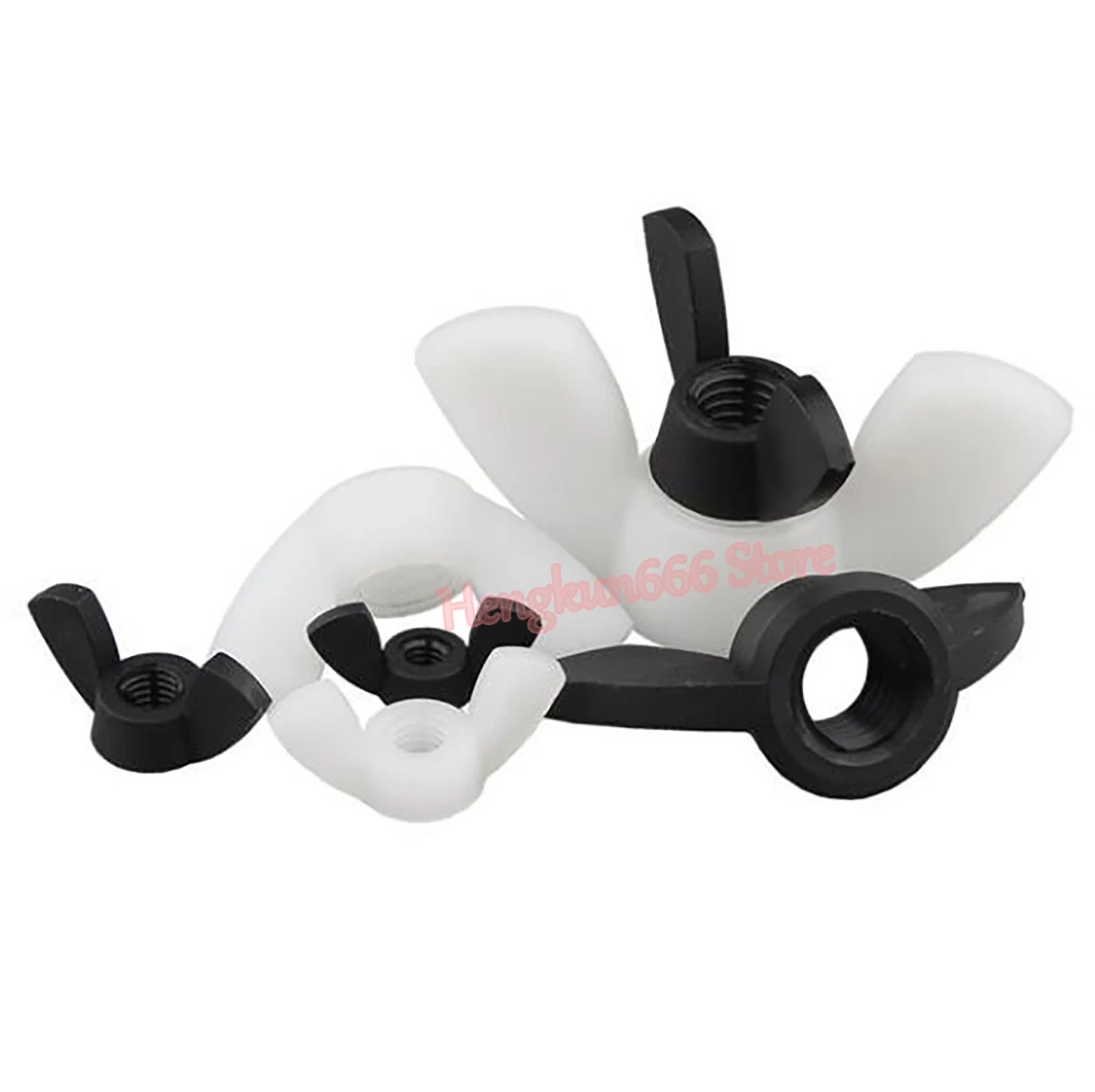 Пластиковые гайки гайка-бабочка с большим пальцем нейлоновые черные/белые