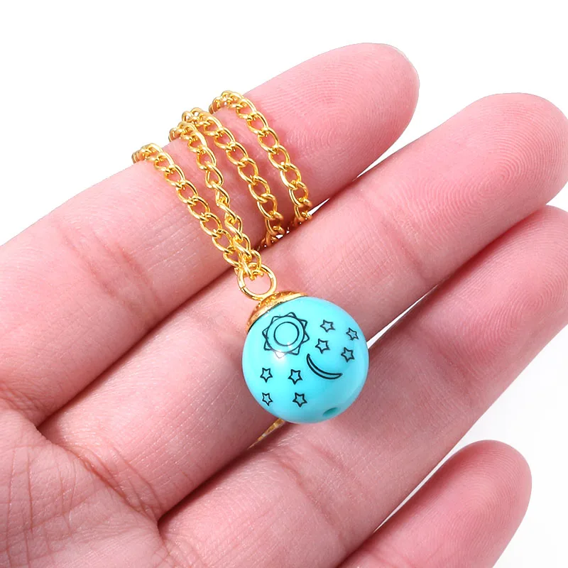 Ожерелье Семь смертных грехов женское для косплея Элизабет луна голубое солнце