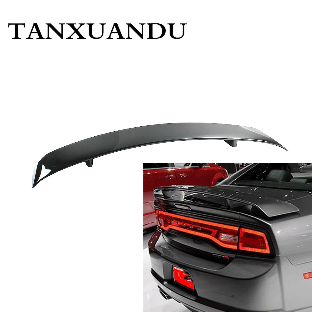 032610 Окрашенный черный блеск ABS задний багажник спойлер крыло отделка B тип