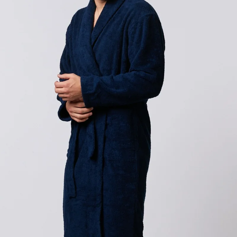 Халат мужской махровый Люкс с вышивкой Любимый дедушка |