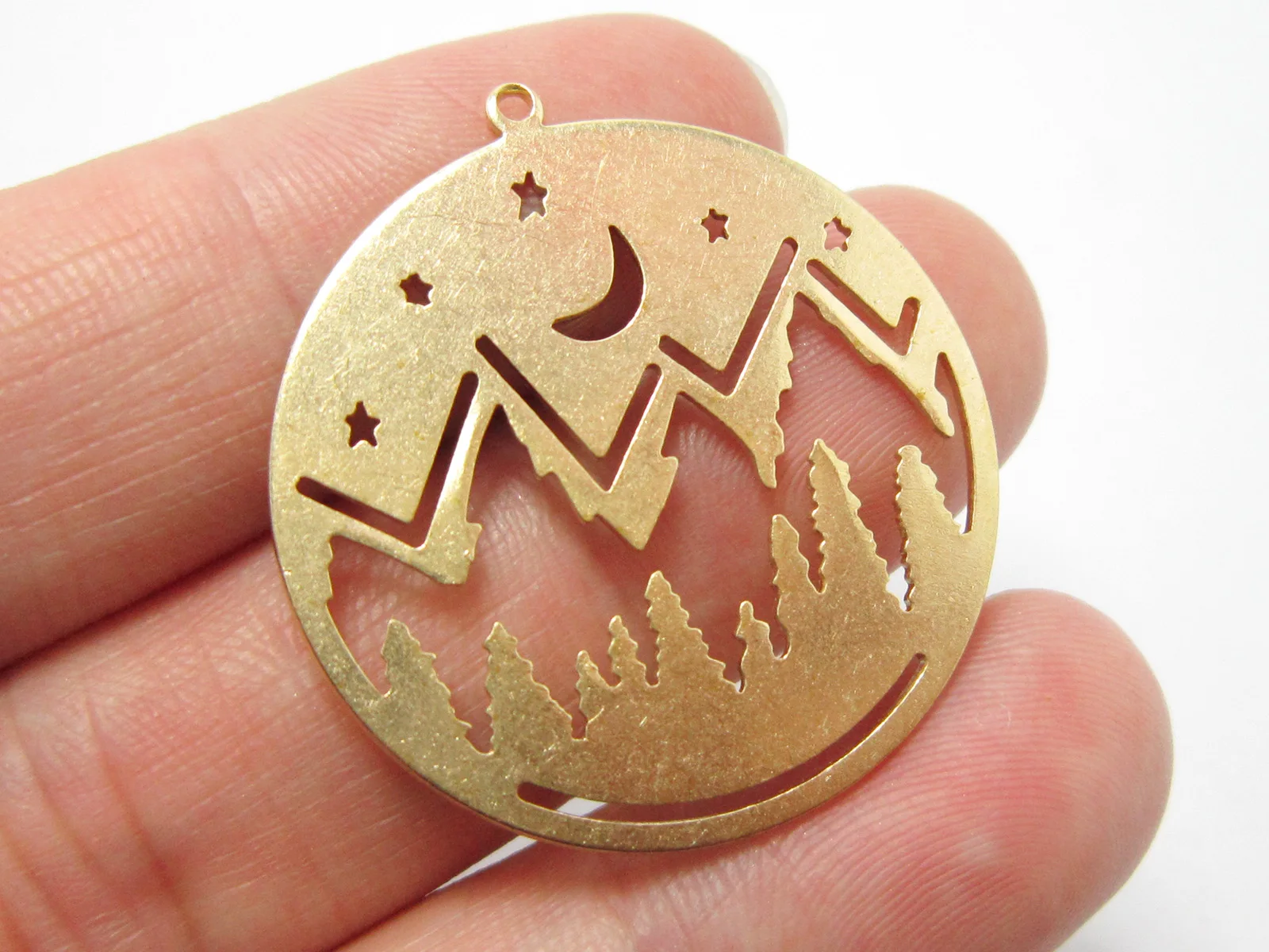 

6pcs Brass Mountain Charms, Earring Charms, Moon Star Forest Pendant, Starry Sky Nocturne, Jewelry Making Supplies - R1380