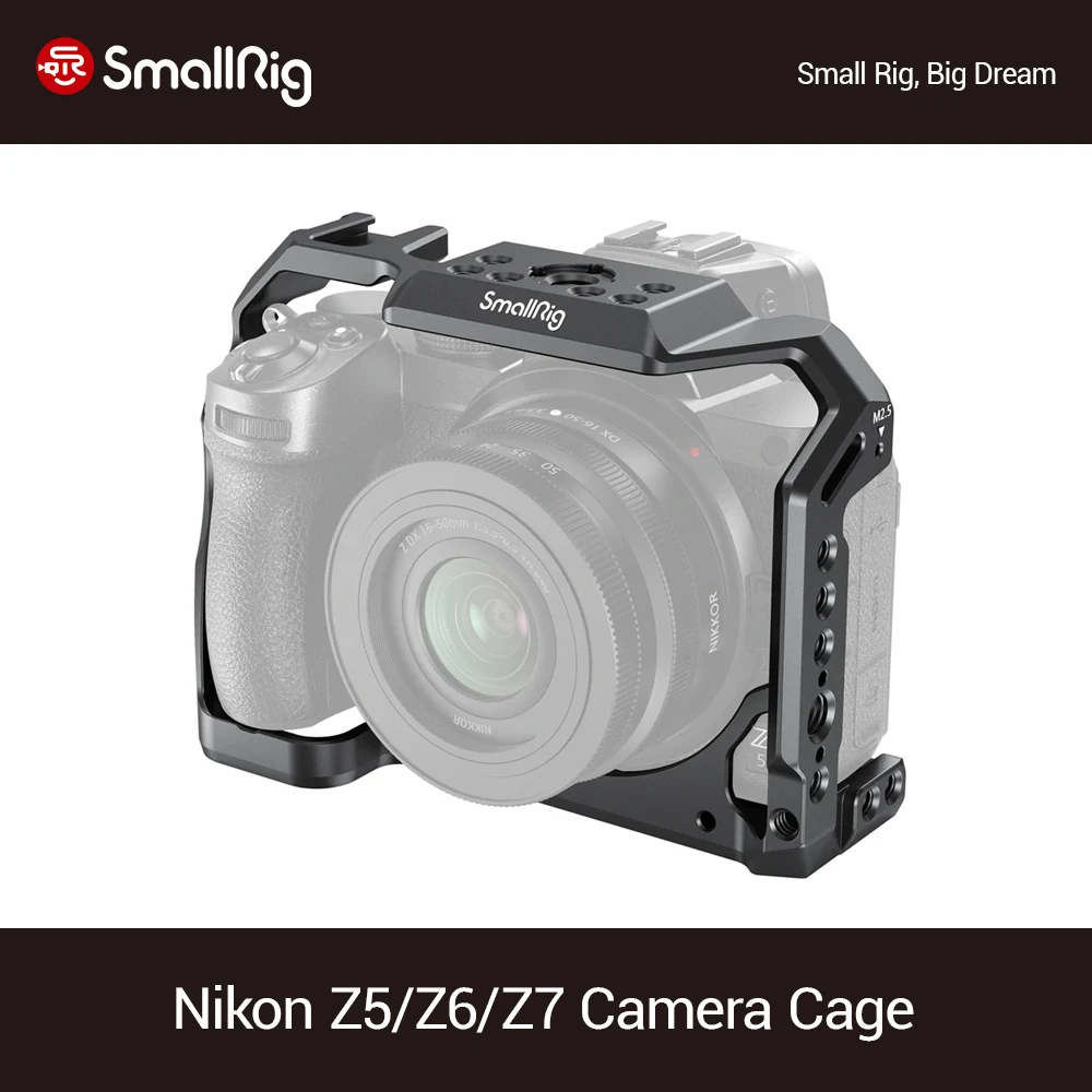 SmallRig клетка для камеры Nikon Z5/Z6/Z7 Dslr с холодным башмаком и рейкой NATO микрофона DIY