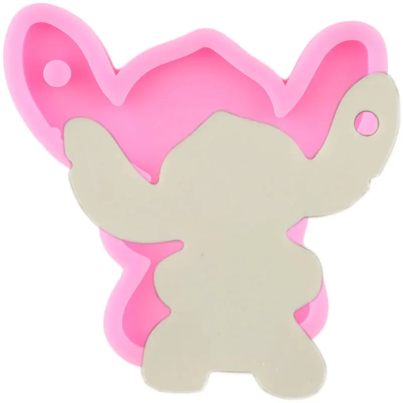 Блестящая Глянцевая силиконовая форма пельбо-брелок эпоксидная смола Badge