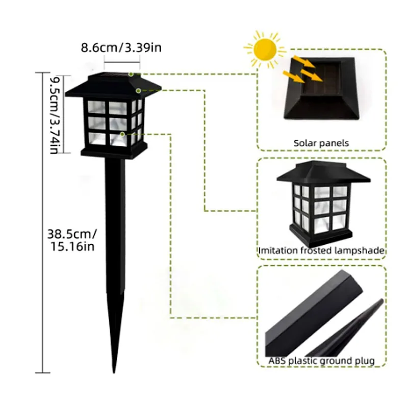 

Outdoor Waterproof Decorative Solar LED Lights Landscape Lighting Solar Lights Garden Lights For Pathway Walkway Yard Lawn