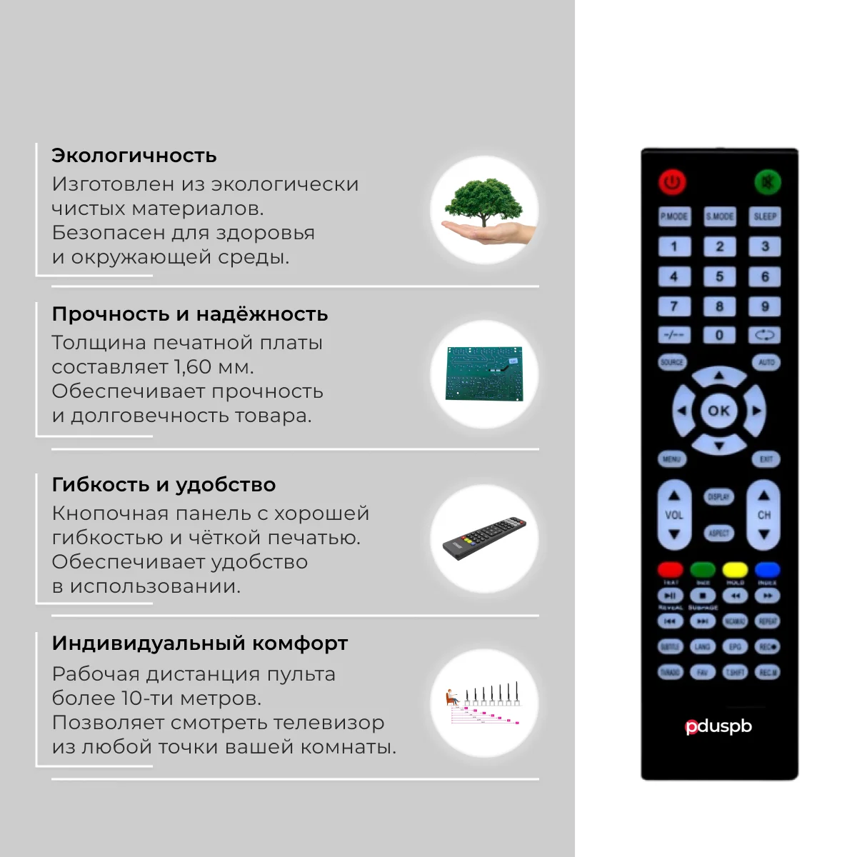 Пульт для телевизора KRAFT KTV-3201LEDT2