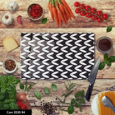

DTMEXPRESS Temperred Glass Decorative Kitchen Cutting Board Easy Clean Healthy Food Fruit Chopping Presentation