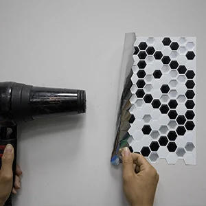 (10 шт./упак.) Шестигранник черный + белый современные 3d обои наклейки для настенной