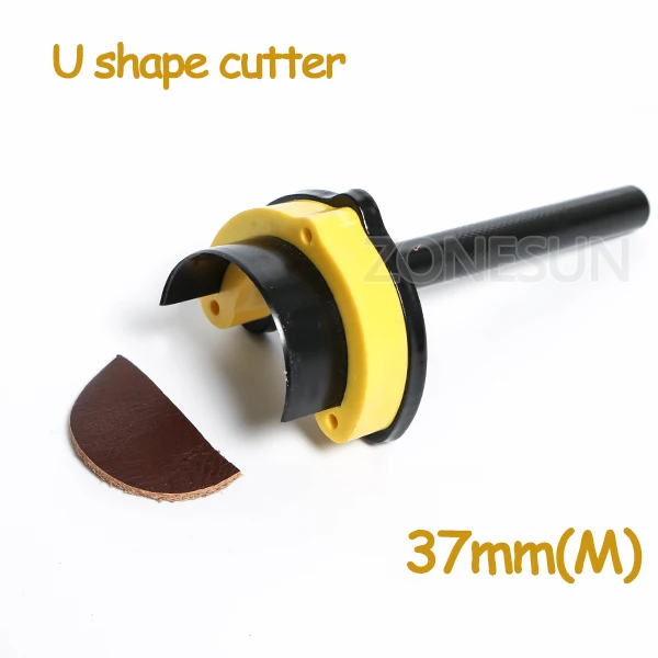 width 37mm ZONESUN DIY кожа обрезчик углов Наборы ручной пояс круглой огранки Удар ремня круглый Форма инструменты Угловой радиус 5/10/20 мм кожи филе - Цвет: width 37mm