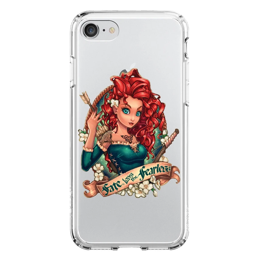 Чехол подставка для Apple Brave Tatto disney Princesses IPhone 6 | 6plus 7 7plus 8 8plus Tranparente|