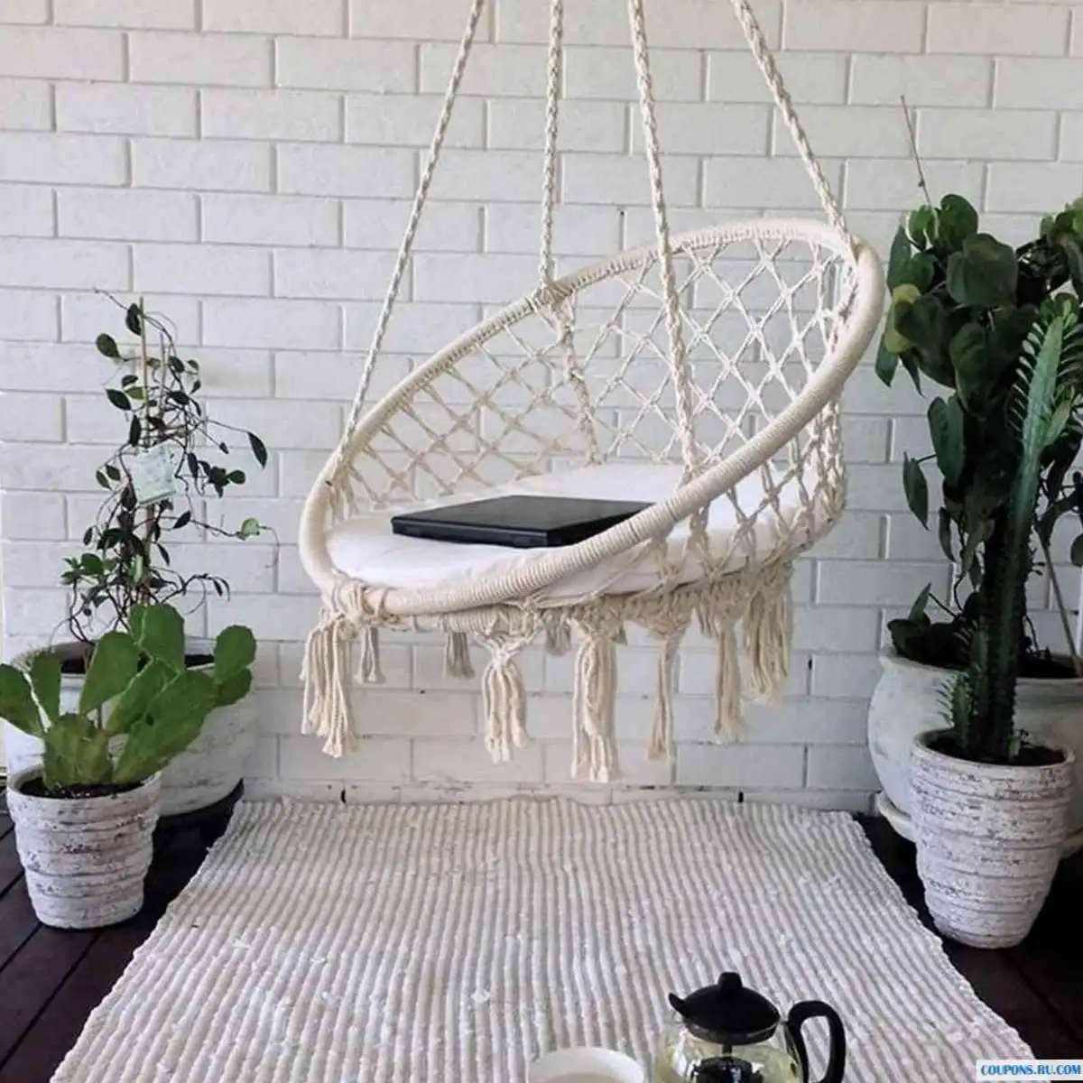 Качели садовые макраме для взрослых и детей 60-80 см |